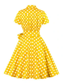 [Plus Size] 1950s Polka Dots Waist Tie Lapel Dress -Retro Pulse Shop SCHL003341 Y 2 34c19d90 ff27 4c26 8225 512cd71302da
