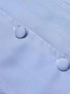 Blue 1950s Solid Lapel Blouse -Retro Pulse Shop SCHL003375 6