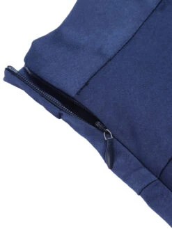 Dark Blue 1950s Solid High-Waist Pleated Skirt -Retro Pulse Shop SCHL003376 4