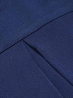 Dark Blue 1950s Solid High-Waist Pleated Skirt -Retro Pulse Shop SCHL003376 5