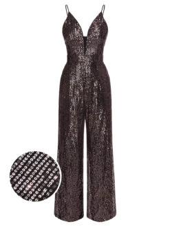 1930s Sequined Shiny Slip Vintage Jumpsuit -Retro Pulse Shop SCHL003382 RR 01