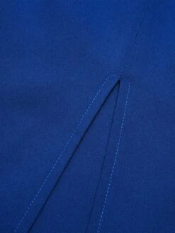 [Pre-Sale] 1960s V-Neck Red Blue Contrast Stripes Dress -Retro Pulse Shop SCHL003431 6 compressed