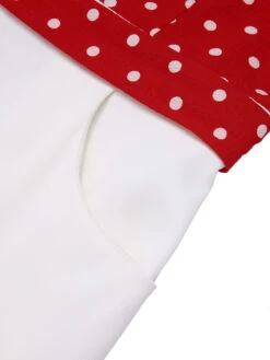 Red 1950s Polka Dot Spaghetti Strap Jumpsuit -Retro Pulse Shop SCHL003435 5