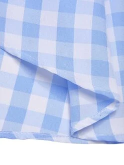 Blue 1950s Spaghetti Strap Plaids Bow Decor Dress -Retro Pulse Shop SCHL003473 6 compressed