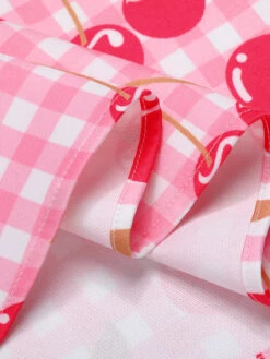 Pink 1950s Cherry Spaghetti Strap Dress -Retro Pulse Shop SCHL003474 6