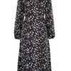 Black 1940s Leopard V-Neck Wrap Dress -Retro Pulse Shop SCHL003490 B 1 3