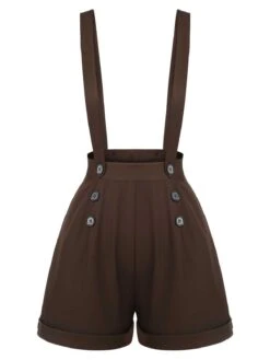 2PCS 1940s Lapel Blouse & Buttons Overall Shorts -Retro Pulse Shop SCHL003498 1 compressed dd3d077c 4398 401d 94d9 35d727ec7554