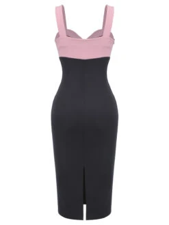 [Pre-Sale] Dark Gray 1960s Solid Wide Strap Bow Dress -Retro Pulse Shop SCHL003512 3