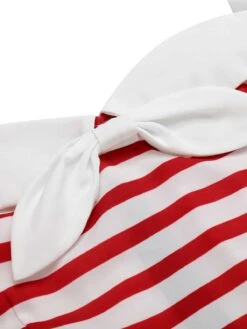 1960s Halter Stripes Bow Belted Dress -Retro Pulse Shop SCHL003516 4 compressed