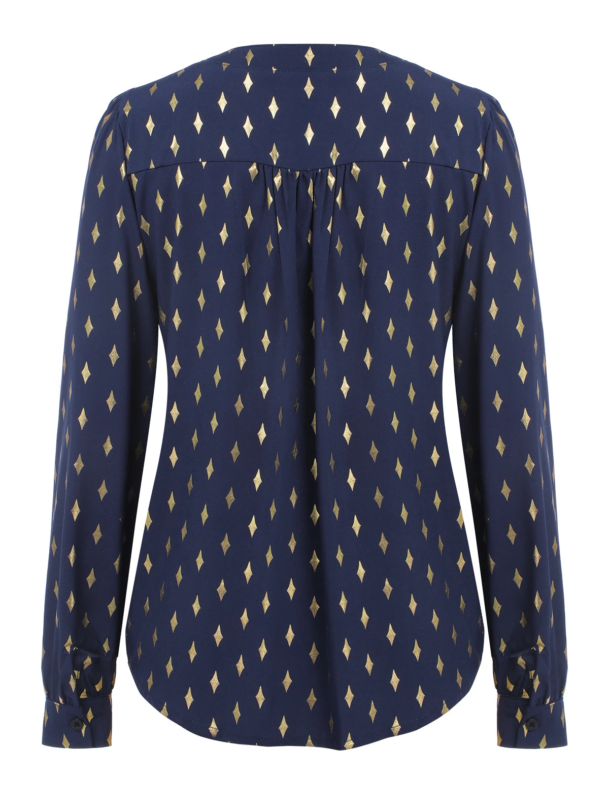 1940s Foil Stamping Stars V-Neck Blouse 20 1940s Foil Stamping Stars V-Neck Blouse - Image 18