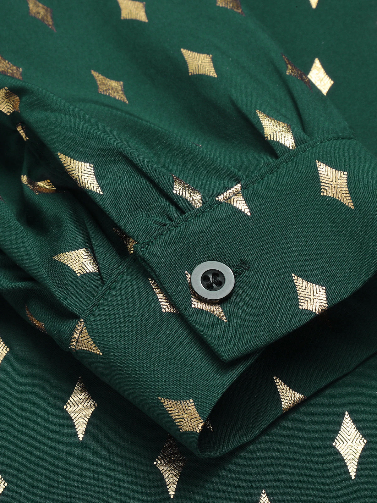 1940s Foil Stamping Stars V-Neck Blouse 15 1940s Foil Stamping Stars V-Neck Blouse - Image 13