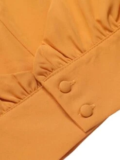 2PCS 1950s V-Neck Lantern Sleeve Blouse & Pants -Retro Pulse Shop SCHL003530 13