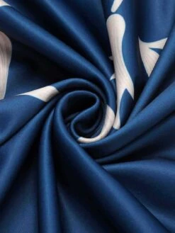 Blue 1940s One-Shoulder Plants Slit Dress 14 Blue 1940s One-Shoulder Plants Slit Dress -Retro Pulse Shop SCHL003531 5 compressed