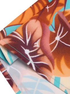 2PCS Blue 1950s Tropical Blouse & Shorts With Belt -Retro Pulse Shop SCHL003536 5