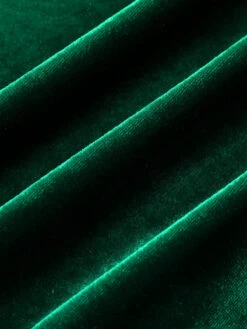 Green 1930s Velvet Off-Shoulder Ruffle-Trim Mermaid Dress -Retro Pulse Shop SCHL003547 5