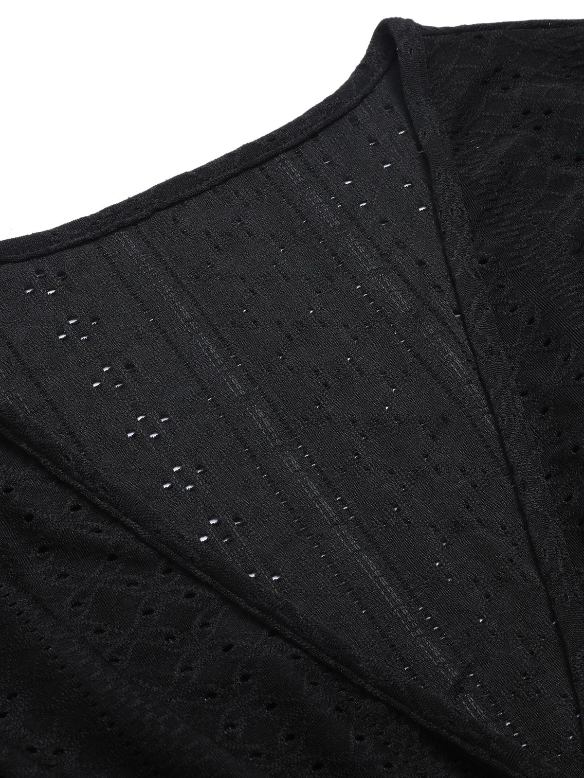 Black 1950s Leopard V-Neck Patchwork Dress 7 Black 1950s Leopard V-Neck Patchwork Dress - Image 5