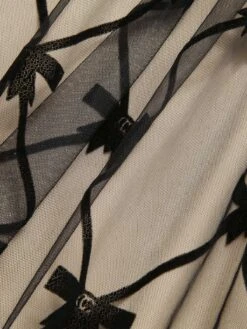 Black 1950s V-Neck Bow Mesh Dress -Retro Pulse Shop SCHL003584 5 compressed