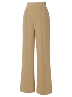 Khaki 1940s High Waist Wide Leg Pants -Retro Pulse Shop SCHL003604 2