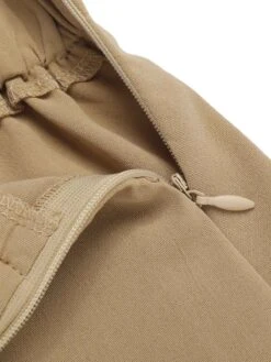 Khaki 1940s High Waist Wide Leg Pants -Retro Pulse Shop SCHL003604 6