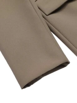 Khaki 1950s Lapel Suit Long Sleeve Coat -Retro Pulse Shop SCHL003607 6 compressed