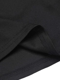 Black 1950s High-Waist Buttons A-Line Skirt -Retro Pulse Shop SCHL003614 6