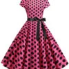 1950s Polka Dot Cap Sleeved Dress -Retro Pulse Shop SCHL003648 RR 1