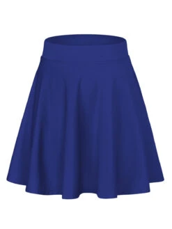 1940s Solid Thigh-Length A-Line Skirt 11 1940s Solid Thigh-Length A-Line Skirt -Retro Pulse Shop SCHL003654 BL 1