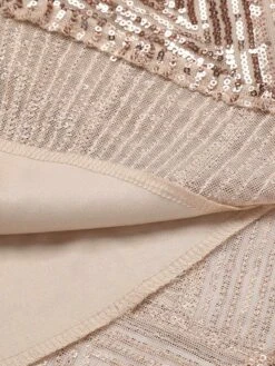 Rose Gold 1920s Geometric Sequined Fishtail Dress -Retro Pulse Shop SCHL003672 5