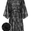 [Plus Size] Black 1950s Leaves Mesh Cover-up -Retro Pulse Shop SCHL003677 01