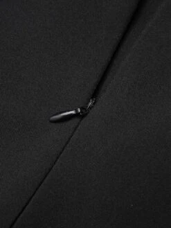 Black 1950s V-Neck Pearl Buttons Dress -Retro Pulse Shop SCHL003690 6