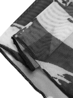 [Plus Size] Black 1930s Random Strokes Sheer Pants -Retro Pulse Shop SCHL003699 6