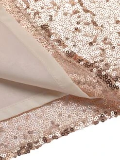 Champagne 1950s Sequined Off-shoulder Dress 15 Champagne 1950s Sequined Off-shoulder Dress -Retro Pulse Shop SCHL003706 6