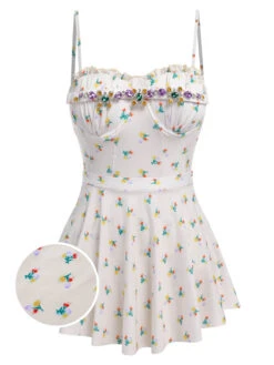 2PCS Beige 1950s Floral One-Piece Swimsuit & Skirt -Retro Pulse Shop SCHL003772 BE 01 1 72b27a99 6a5a 438d 8b27 2f35f3f89a5b