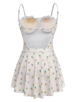 2PCS Beige 1950s Floral One-Piece Swimsuit & Skirt -Retro Pulse Shop SCHL003772 BE 01 4 ee15c465 abf8 43d3 aa26 bb74ee4c3426