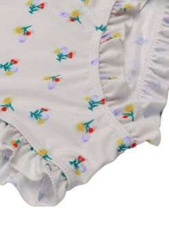 2PCS Beige 1950s Floral One-Piece Swimsuit & Skirt -Retro Pulse Shop SCHL003772 BE 01 5