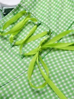 Light Green 1930s Plaid Halter One-Piece Swimsuit -Retro Pulse Shop SCHL003783 G 01 5