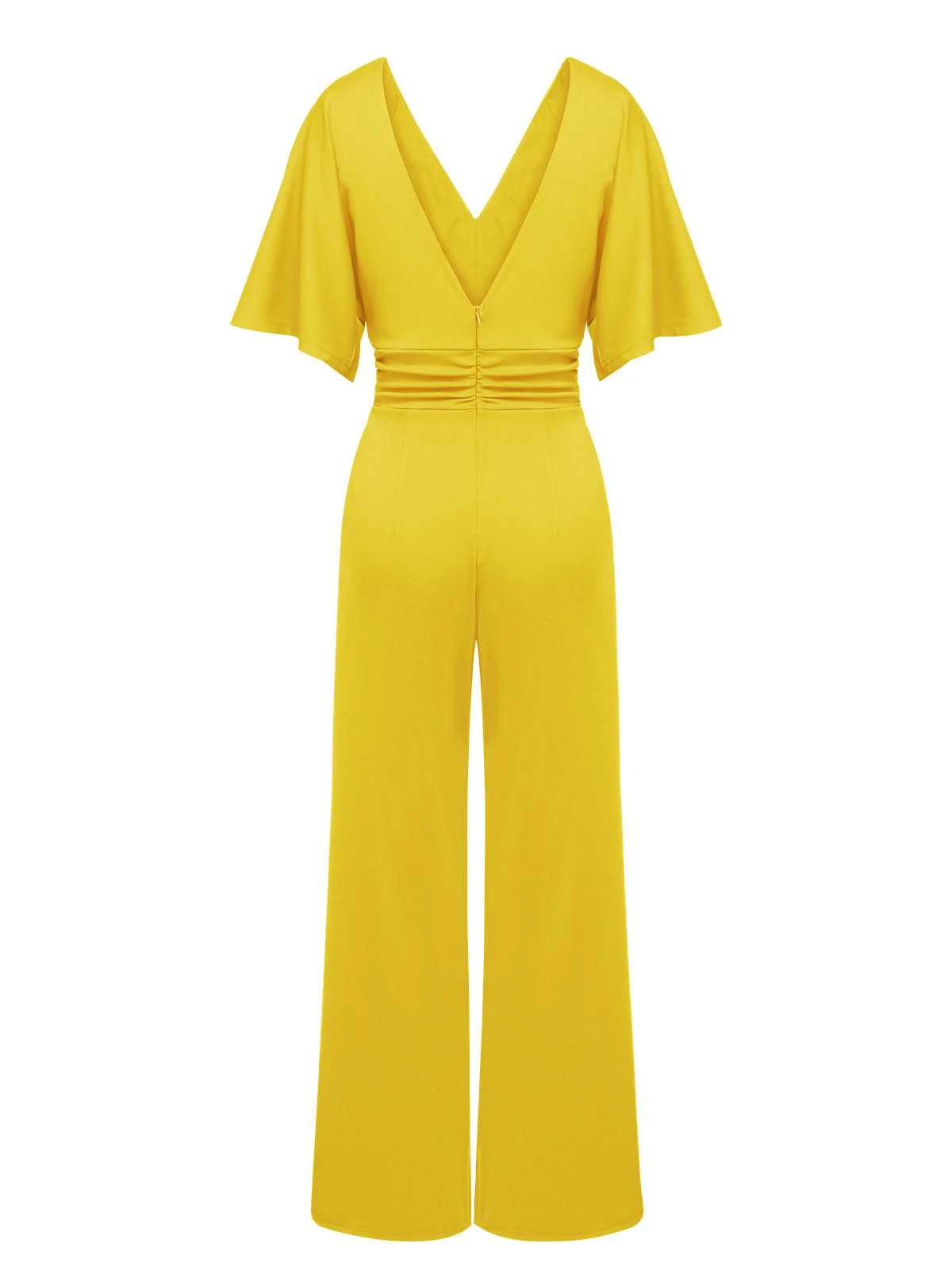 1930s V-Neck Knitted Solid Jumpsuit 4 1930s V-Neck Knitted Solid Jumpsuit - Image 2