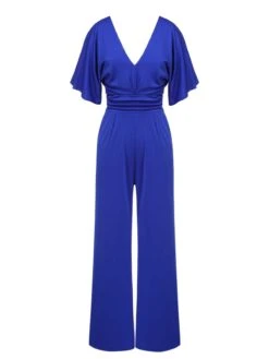 1930s V-Neck Knitted Solid Jumpsuit 14 1930s V-Neck Knitted Solid Jumpsuit -Retro Pulse Shop SCHL003800 RBL 6 3 compressed