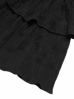 Black 1950s Ruffles Solid Shorts -Retro Pulse Shop SCHL003808 B 01 6