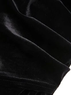 Black 1960s Spaghetti Strap Velvet Beading Dress -Retro Pulse Shop SCHL003850 B 01 6 compressed