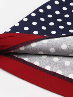 1950s Contrast Polka Dots Buttoned Dress -Retro Pulse Shop SCHL003868 NB 3 compressed