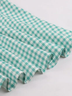 1950s Plaid Bow Pockets Lapel Dress -Retro Pulse Shop SCHL003869 LAG 4