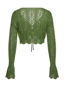 Green 1960s Cutout Strappy Crochet Cover-Up -Retro Pulse Shop SCHL003880 G 1 3