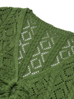 Green 1960s Cutout Strappy Crochet Cover-Up -Retro Pulse Shop SCHL003880 G 1 4