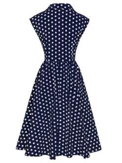 1950s Lapel Polka Dots Sleeveless Dress -Retro Pulse Shop SCHL003892 DBL 7 2 compressed