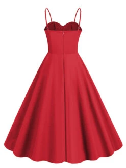 1950s Polka Dot Contrast Spaghetti Strap Dress -Retro Pulse Shop SCHL003916 R 1 7