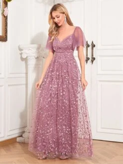 1920s Solid Sweetheart Neckline Embroidered Long Dress -Retro Pulse Shop SCHL003944 P 1 8