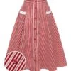 Red 1940s Buttoned Stripes Skirt -Retro Pulse Shop SCHL003961 01 compressed