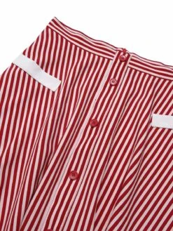 Red 1940s Buttoned Stripes Skirt 13 Red 1940s Buttoned Stripes Skirt -Retro Pulse Shop SCHL003961 4 compressed 17f7e439 ec2d 4ad4 ae3e c11767acddd4