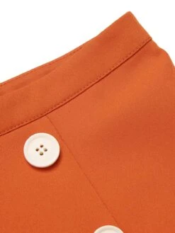 [Pre-Sale] Orange Red 1960s Button Solid Belted Skirt -Retro Pulse Shop SCHL004002 4 compressed a031775c ebee 44f9 9917 836b02a5cb6d